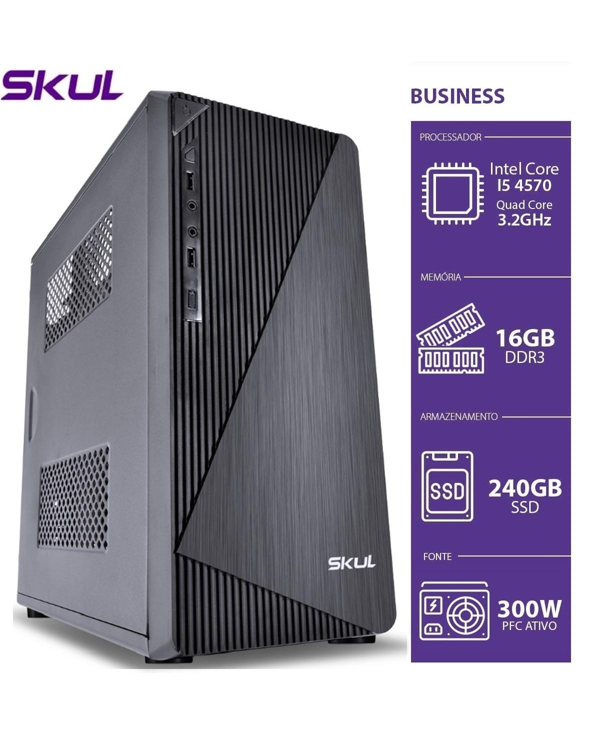 COMPUTADOR BUSINESS B500 - I5 4570 3.2GHZ 16GB DDR3 SSD 240GB HDMI/VGA FONTE 300W