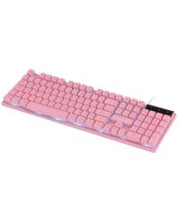 TECLADO GAMER VX GAMING CERBERUS ROSA ABNT2 MULTIMÍDIA COM LED 7 CORES SENSACAO MECANICA USB 1.8M - GTH200R7