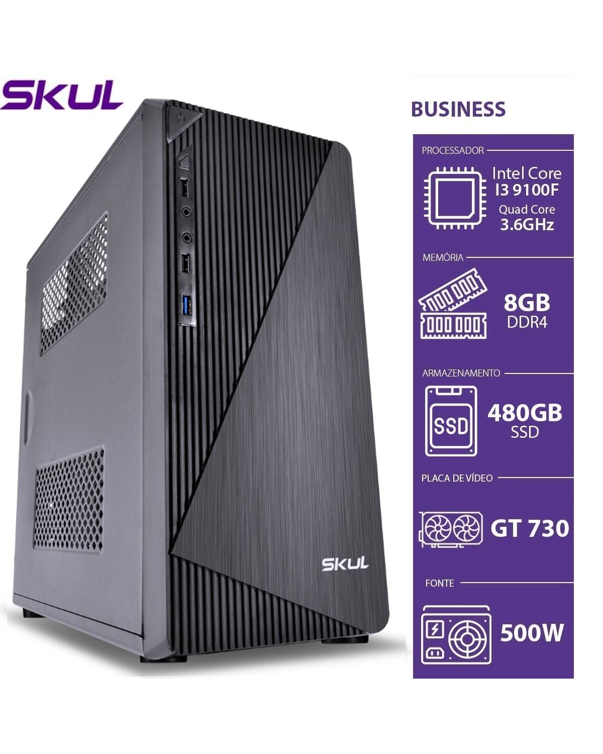 COMPUTADOR BUSINESS B300 - I3 9100F 3.6GHZ 8GB DDR4 SSD 480GB GT730 1GB FONTE 300W