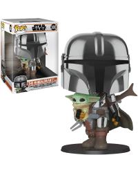 POP! STAR WARS: MANDALORIAN - THE MANDALORIAN COM CHILD BABY YODA - CHROME - 25 CM #380