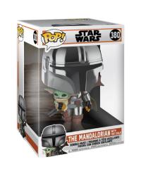 POP! STAR WARS: MANDALORIAN - THE MANDALORIAN COM CHILD BABY YODA - CHROME - 25 CM #380