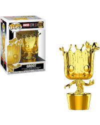 POP! MARVEL - GROOT CROMADO EM DOURADO - EDIÇÃO 10 ANOS  #378