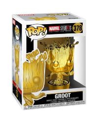 POP! MARVEL - GROOT CROMADO EM DOURADO - EDIÇÃO 10 ANOS  #378