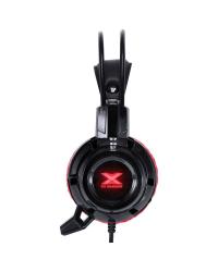 HEADSET VX GAMING TARANIS V2 P2 COM MICROFONE - PRETO E VERMELHO