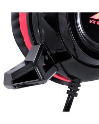 HEADSET VX GAMING TARANIS V2 P2 COM MICROFONE - PRETO E VERMELHO