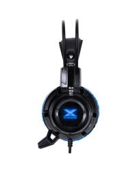 HEADSET VX GAMING TARANIS V2 P2 COM MICROFONE - PRETO E AZUL