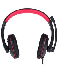 HEADSET GAMER VX GAMING V BLADE II USB COM MICROFONE RETRÁTIL E AJUSTE DE HASTE PRETO COM VERMELHO - GH200