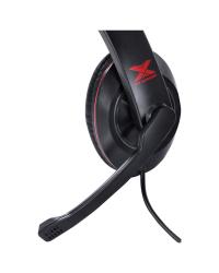 HEADSET GAMER VX GAMING V BLADE II USB COM MICROFONE RETRÁTIL E AJUSTE DE HASTE PRETO COM VERMELHO - GH200