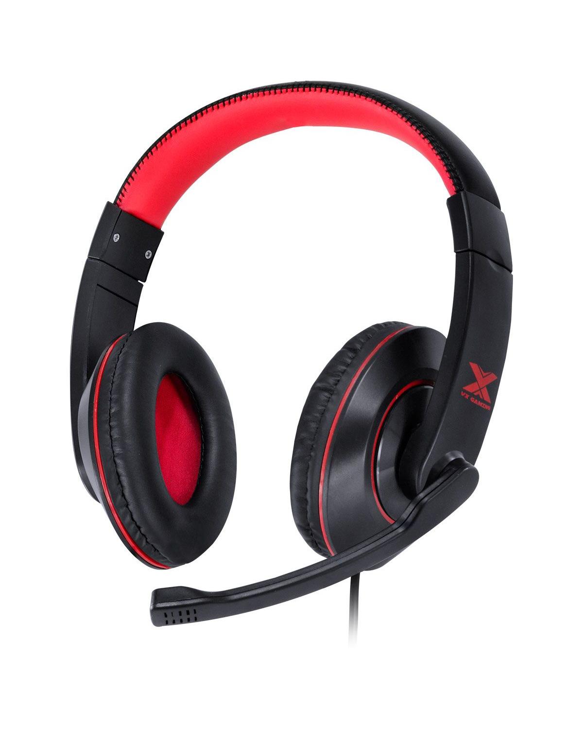 HEADSET GAMER VX GAMING V BLADE II USB COM MICROFONE RETRÁTIL E AJUSTE DE HASTE PRETO COM VERMELHO - GH200