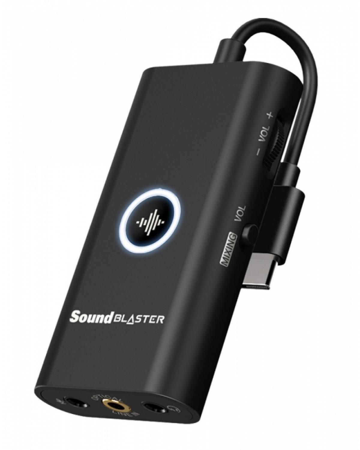 PLACA DE SOM - SOUND BLASTER G3 - PORTÁTIL USB-C PARA PS4, SWITCH, PC E MAC -70SB183000000