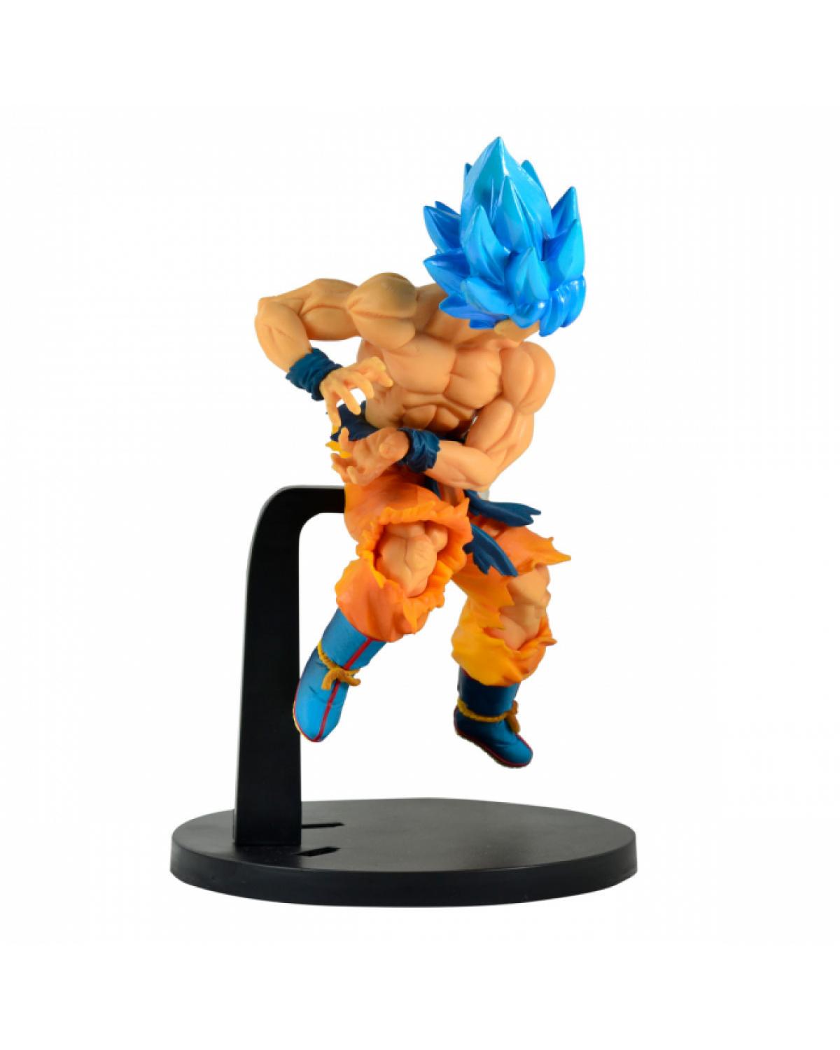 Boneco Dragon Ball Z Goku Super Sayajin Cabelo Azul Colecionável