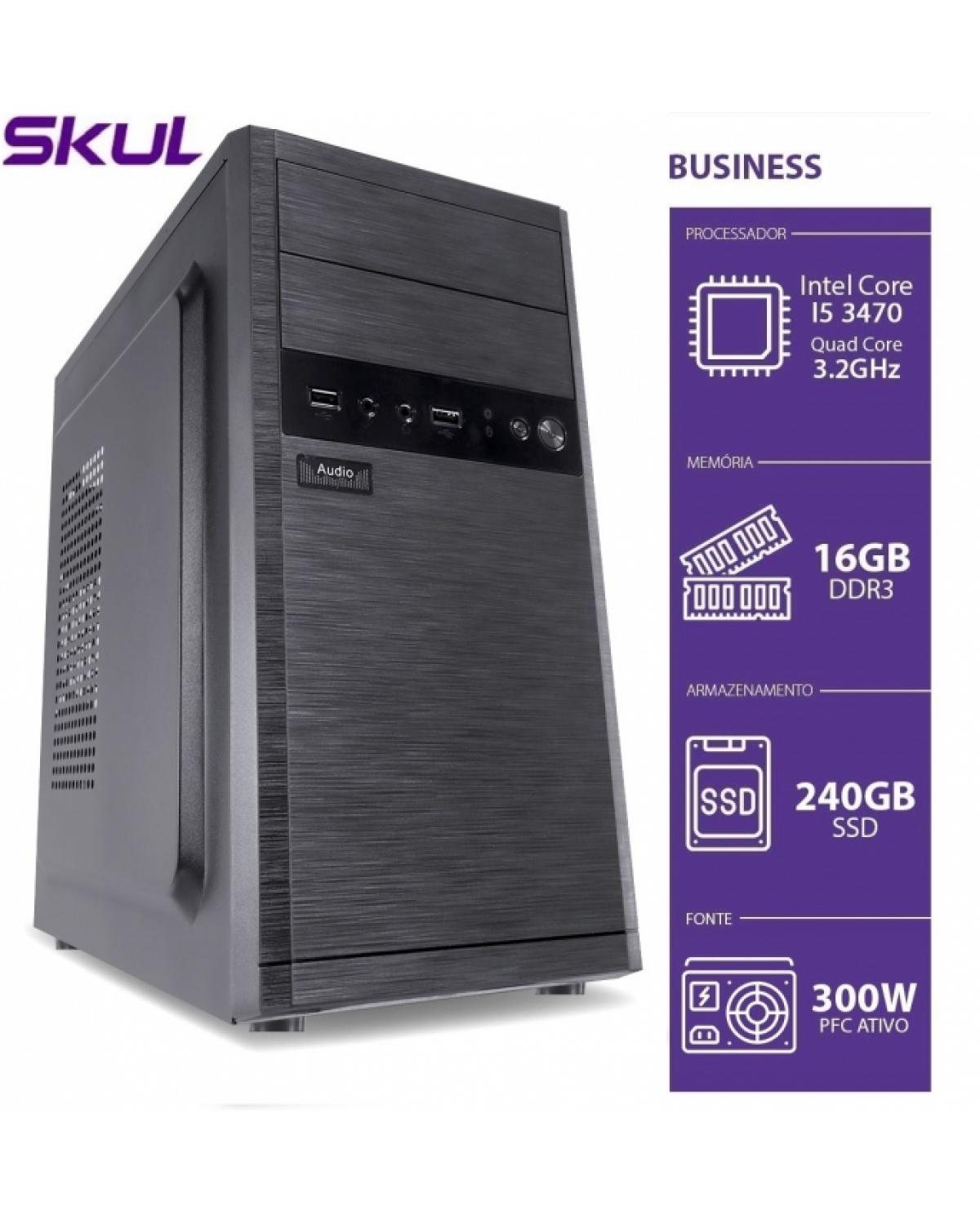 COMPUTADOR BUSINESS B500 - I5 3470 3.2GHZ 16GB DDR3 SSD 240GB HDMI/VGA FONTE 300W