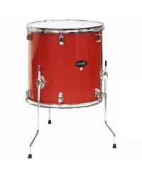 BATERIA ACUSTICA - LINHA SONORA - 22", 10", 12", 14", 16" - COM KIT DE FERRAGENS E BANCO - RED APPLE - BST1954RA