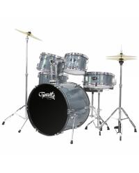 BATERIA ACUSTICA - LINHA SONORA - 22", 10", 12", 14", 16" - COM KIT DE FERRAGENS E BANCO - BLUE SPARKLE - BST1954BS