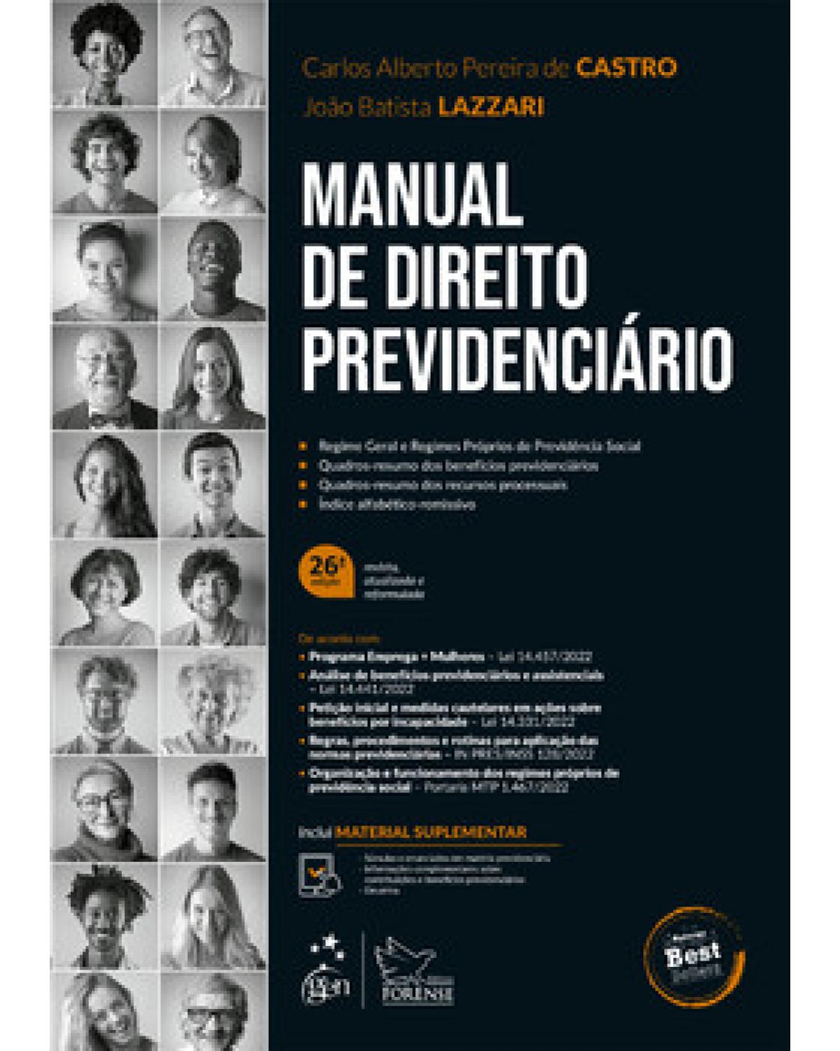 Manual de direito previdenciário - 26ª Edição | 2023