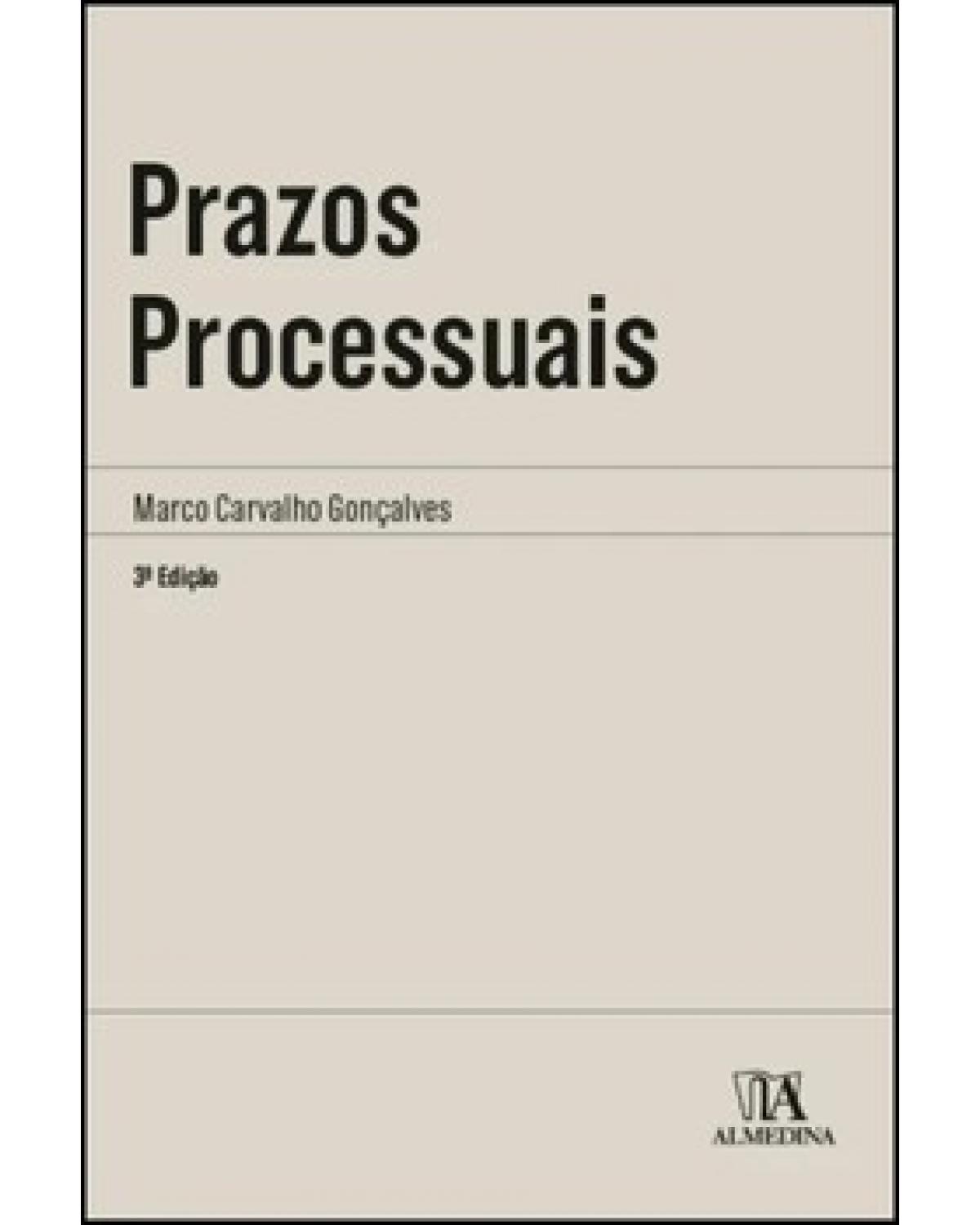 Prazos processuais - 3ª Edição | 2022