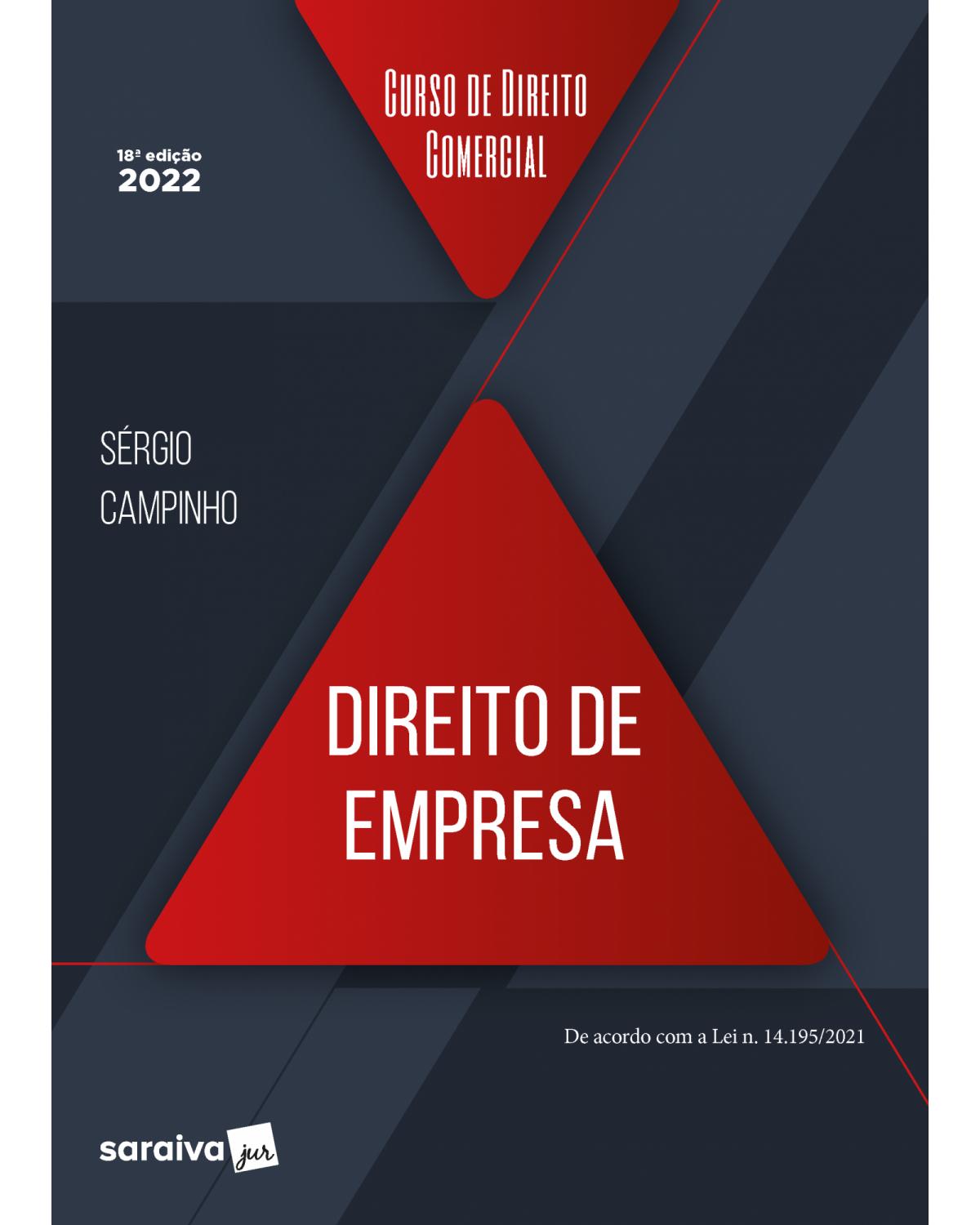 Curso de direito comercial - Direito de empresa - 18ª Edição | 2022