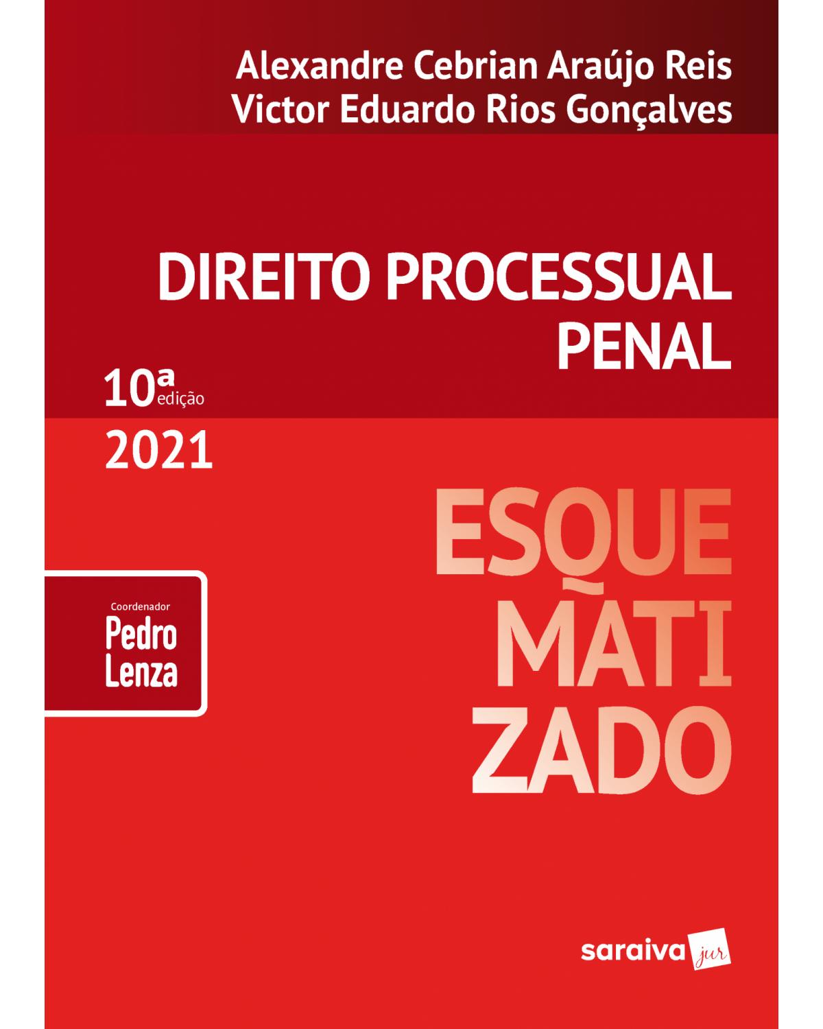 Direito processual penal esquematizado - 10ª Edição | 2021