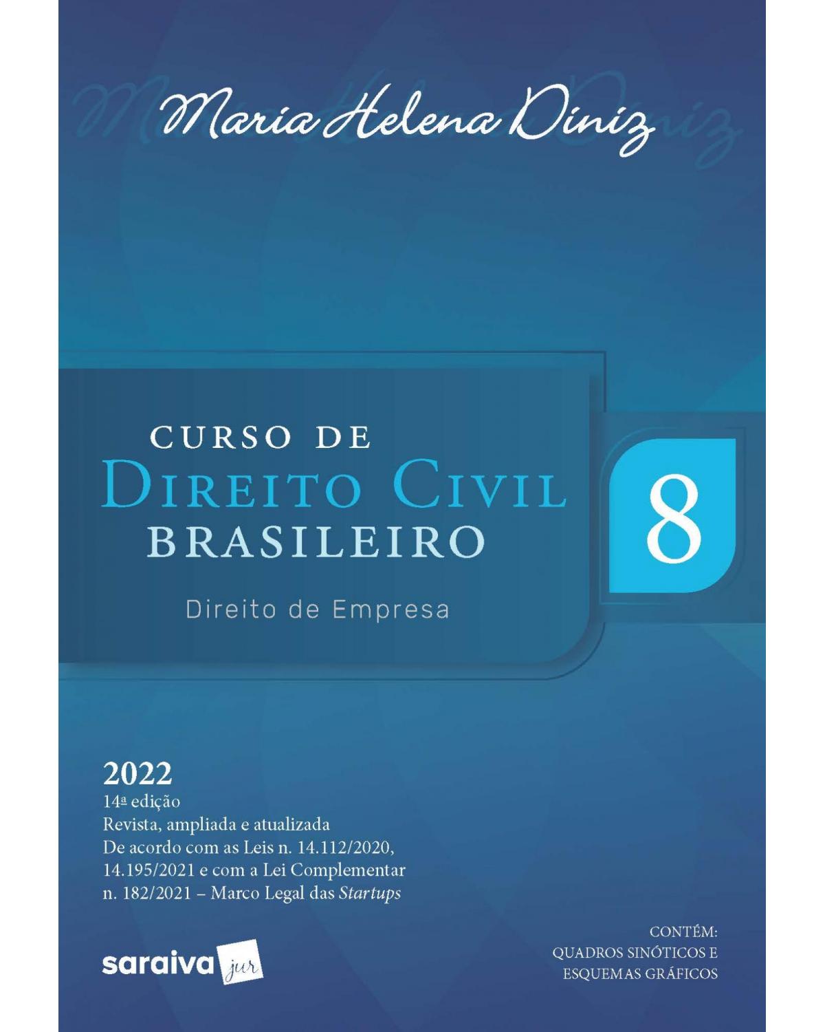 Curso de direito civil brasileiro: Direito de empresa - Volume 8 - 14ª Edição | 2022