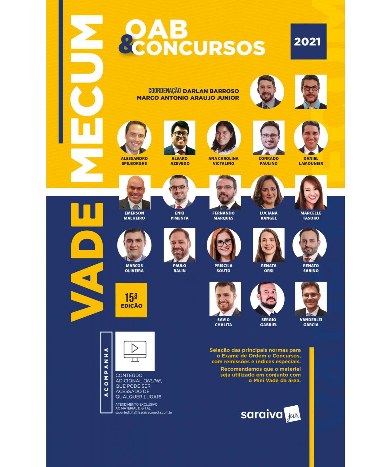 Vade mecum OAB e concursos - 15ª Edição | 2021