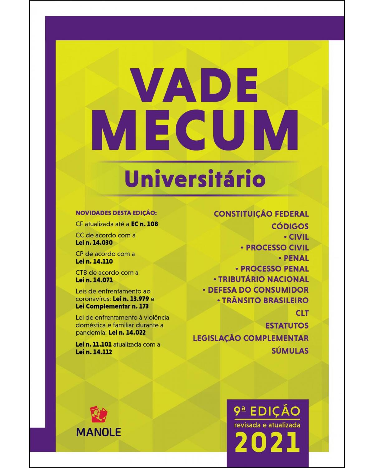 Vade mecum - universitário - 9ª Edição | 2021