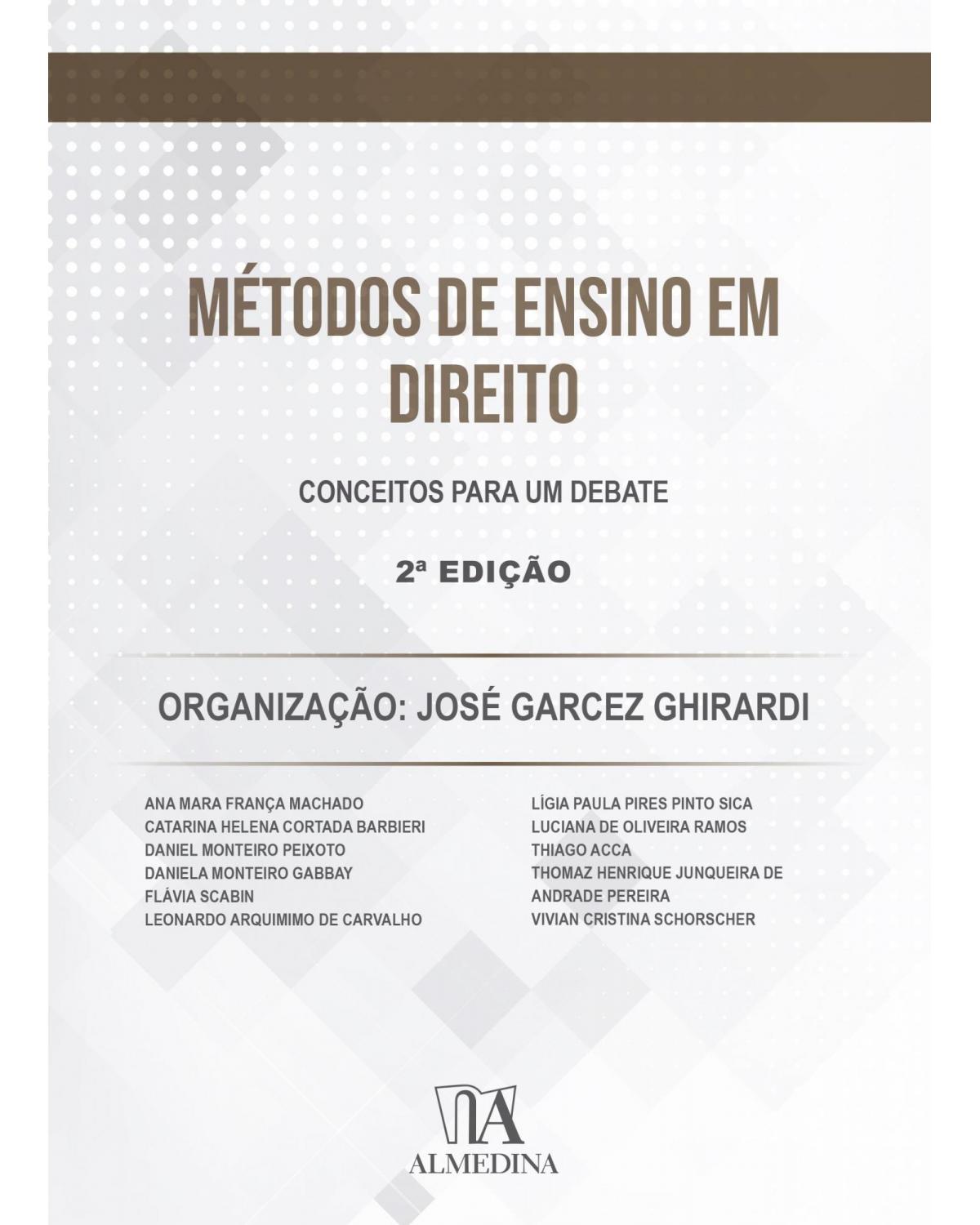 Métodos de ensino em direito: conceitos para um debate - 2ª Edição | 2021