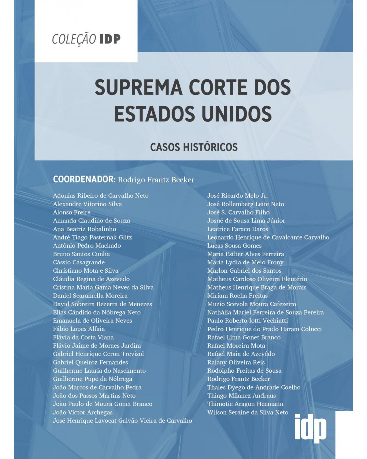 Suprema Corte dos Estados Unidos: casos históricos - 1ª Edição | 2022