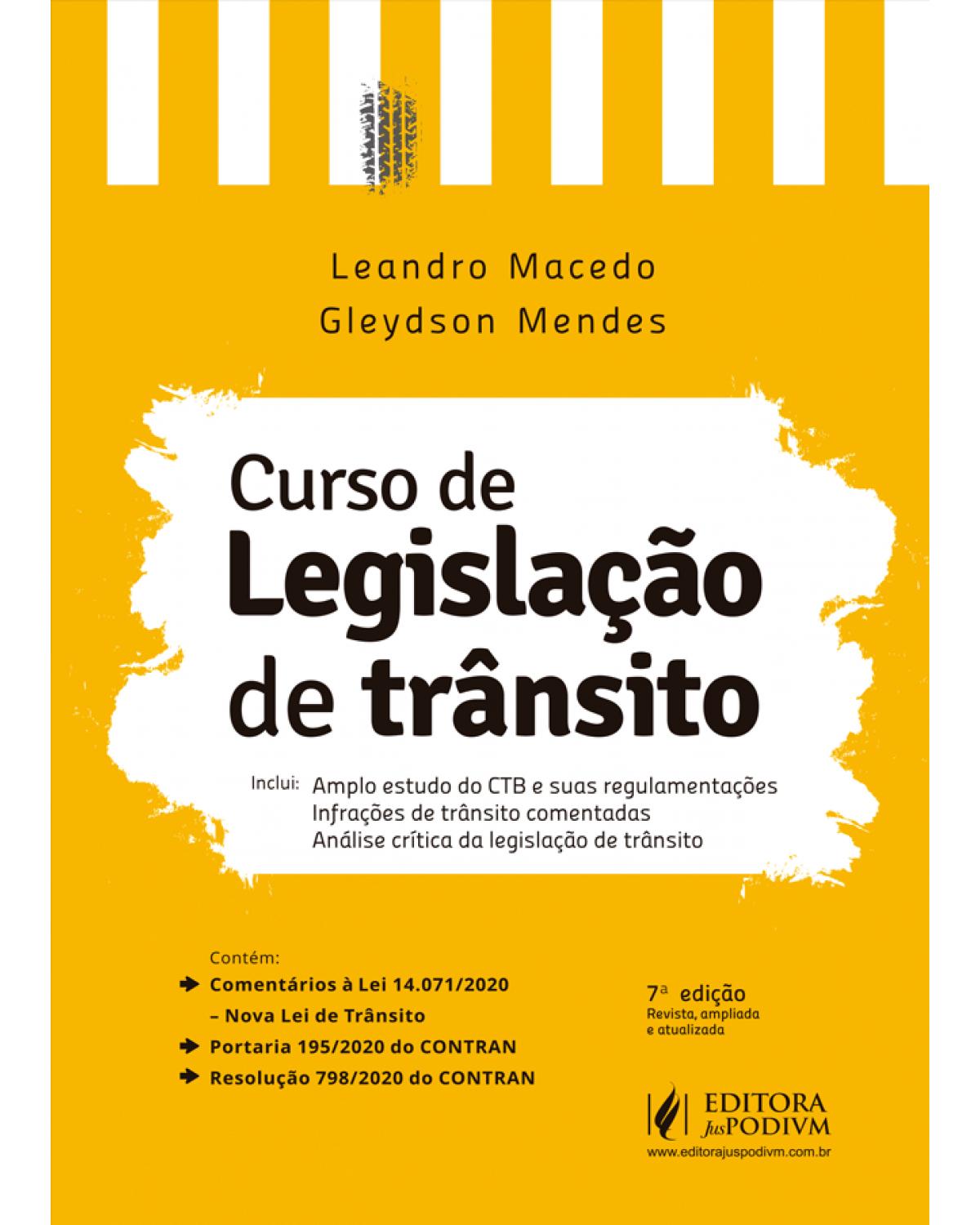 Curso de legislação de trânsito - 7ª Edição | 2021