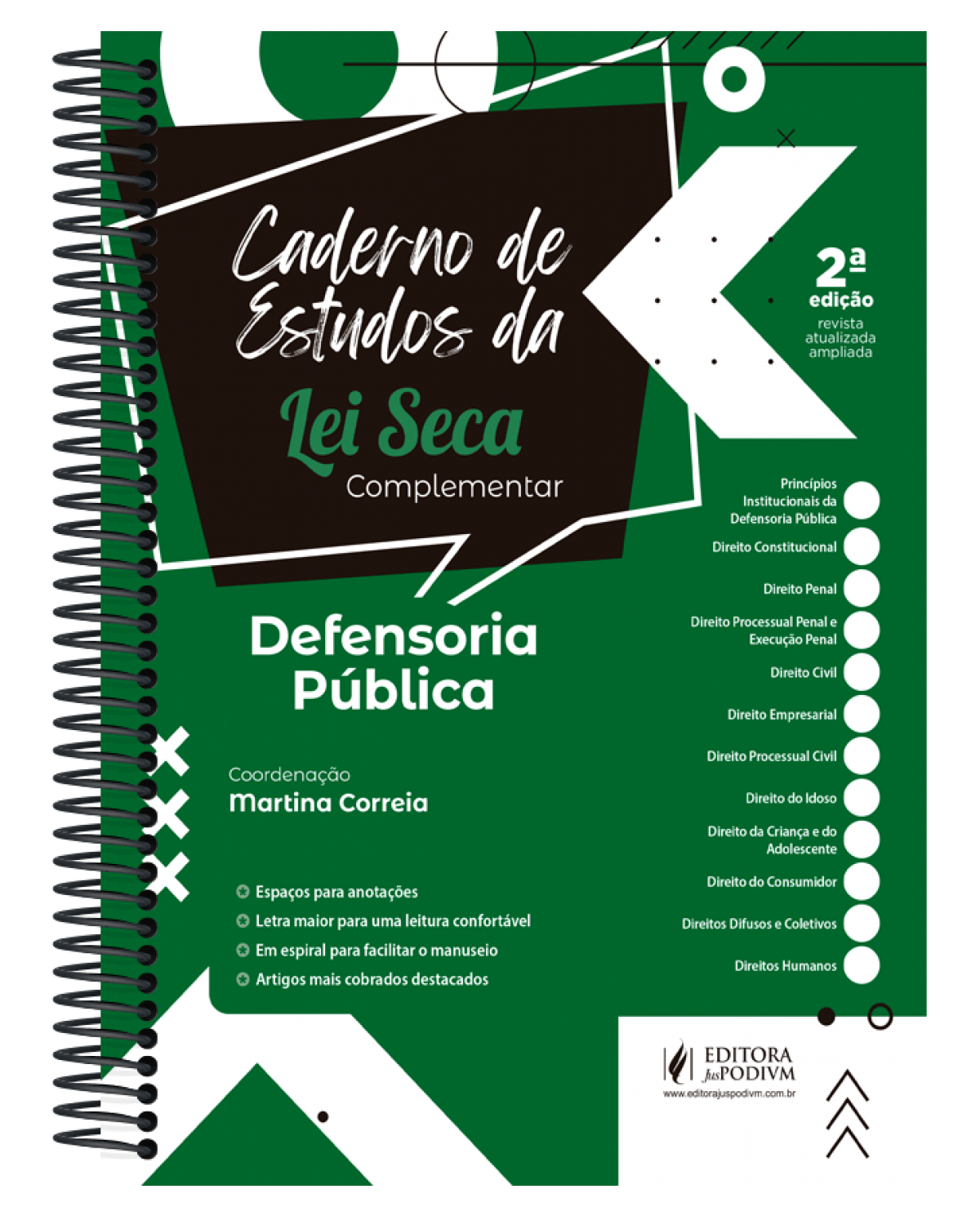 Caderno de estudos da lei seca complementar: defensoria pública - 2ª Edição | 2022