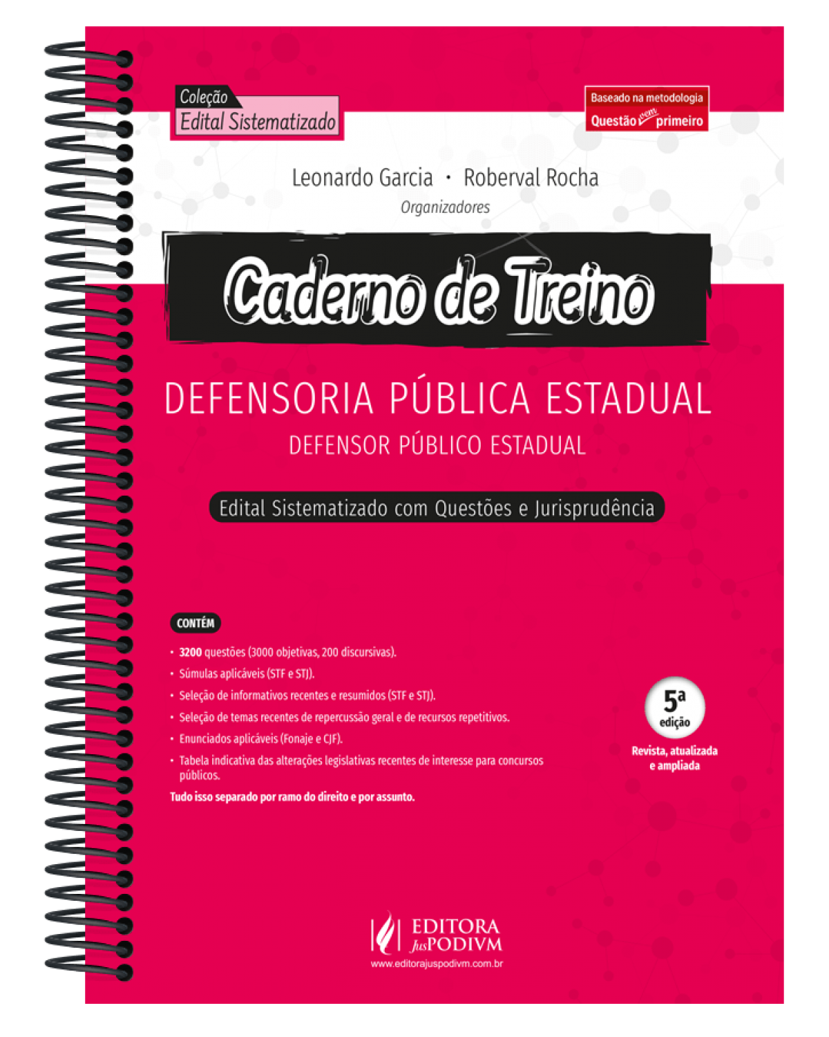 Caderno de treino - Defensor público estadual: edital sistematizado com questões e jurisprudência - 5ª Edição | 2022