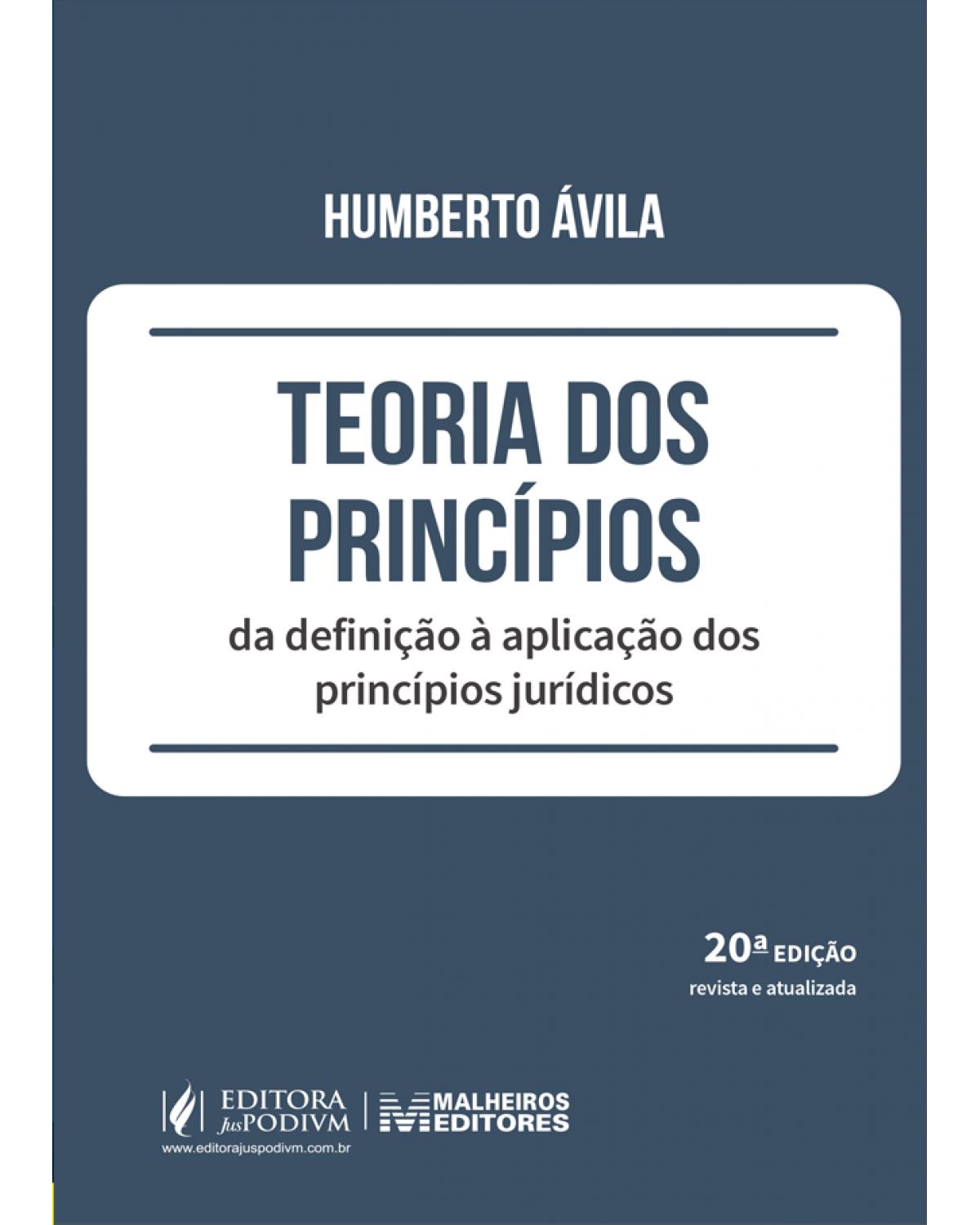 Teoria dos princípios - 20ª Edição | 2021