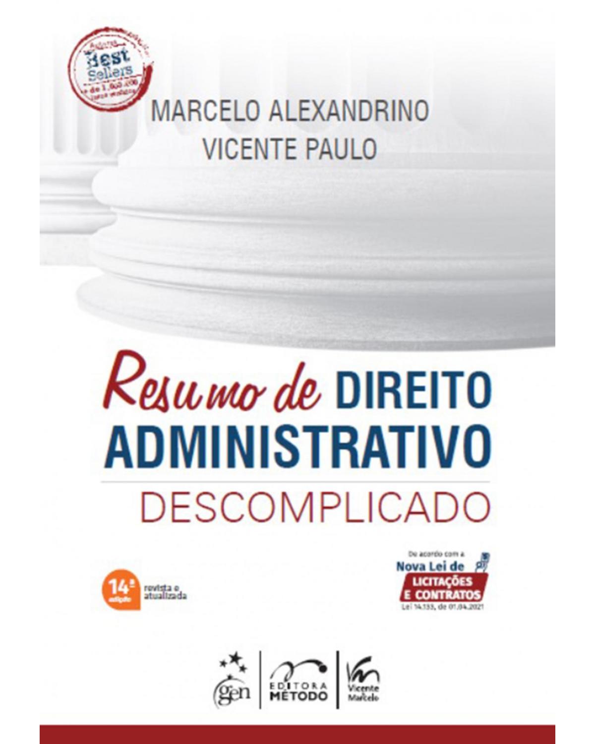 Resumo de direito administrativo descomplicado - 14ª Edição | 2021