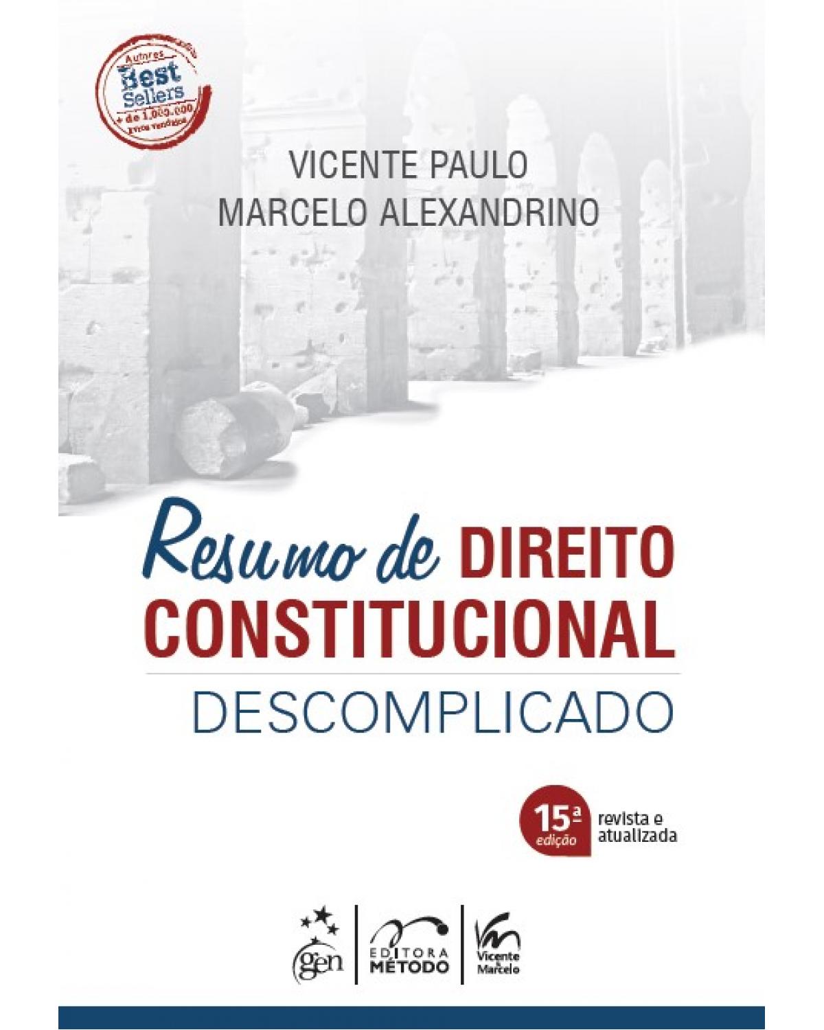 Resumo de direito constitucional descomplicado - 15ª Edição | 2021