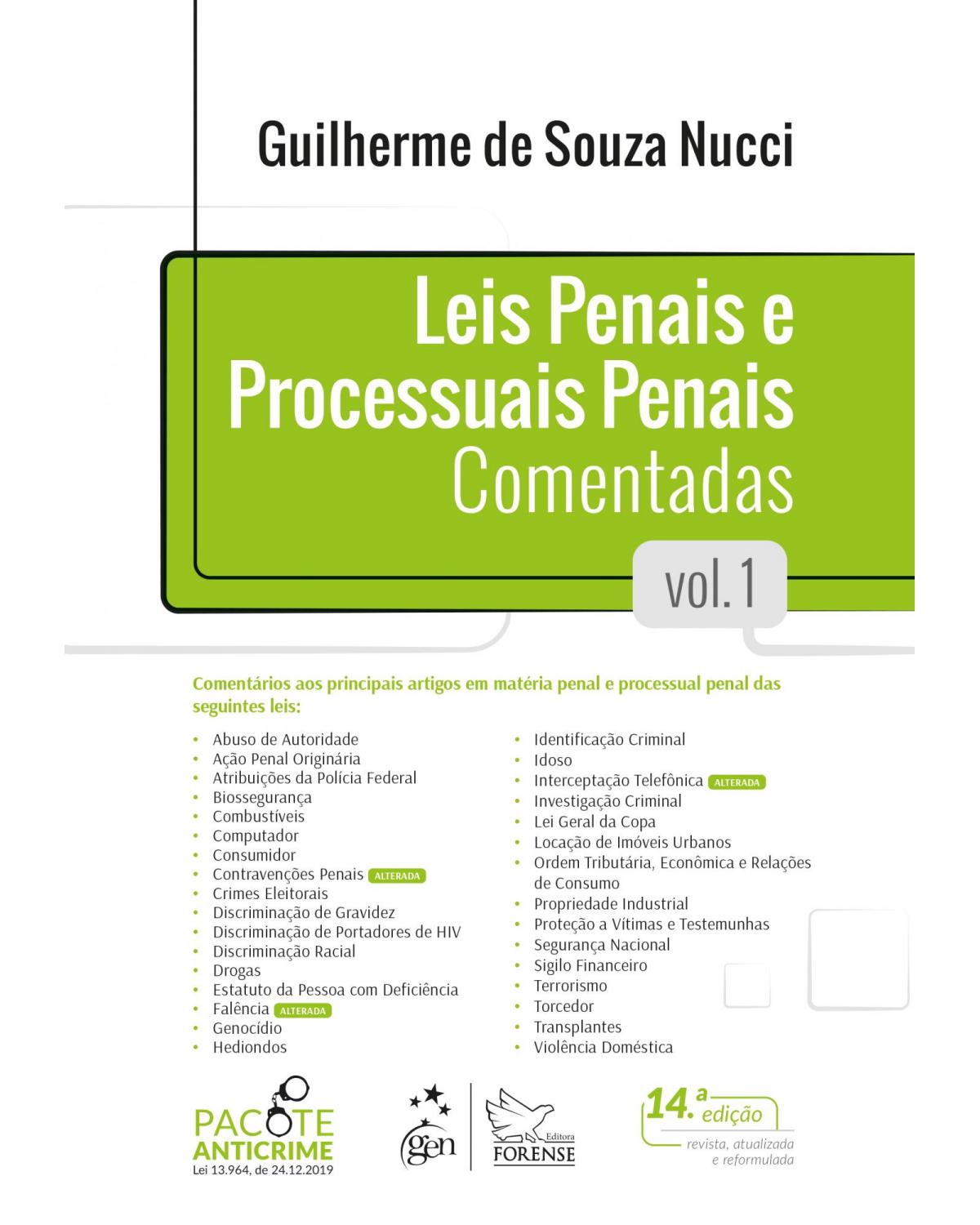 Leis penais e processuais penais comentadas - Volume 1:  - 14ª Edição | 2021