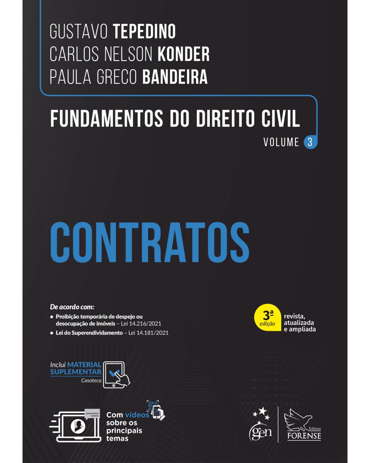 Fundamentos do direito civil: Contratos - Volume 3 - 3ª Edição | 2022