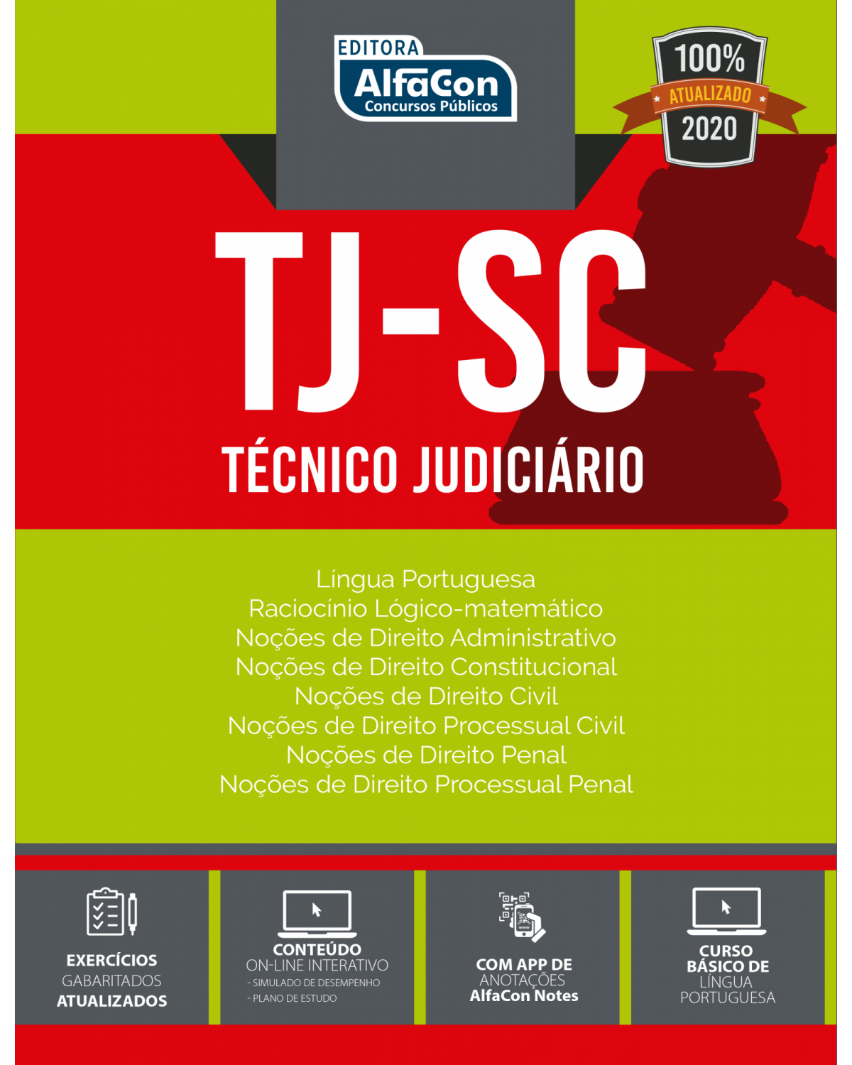 Tribunal de Justiça do Estado de Santa Catarina: TJ-SC 2020 - técnico judiciário auxiliar - 2ª Edição | 2020