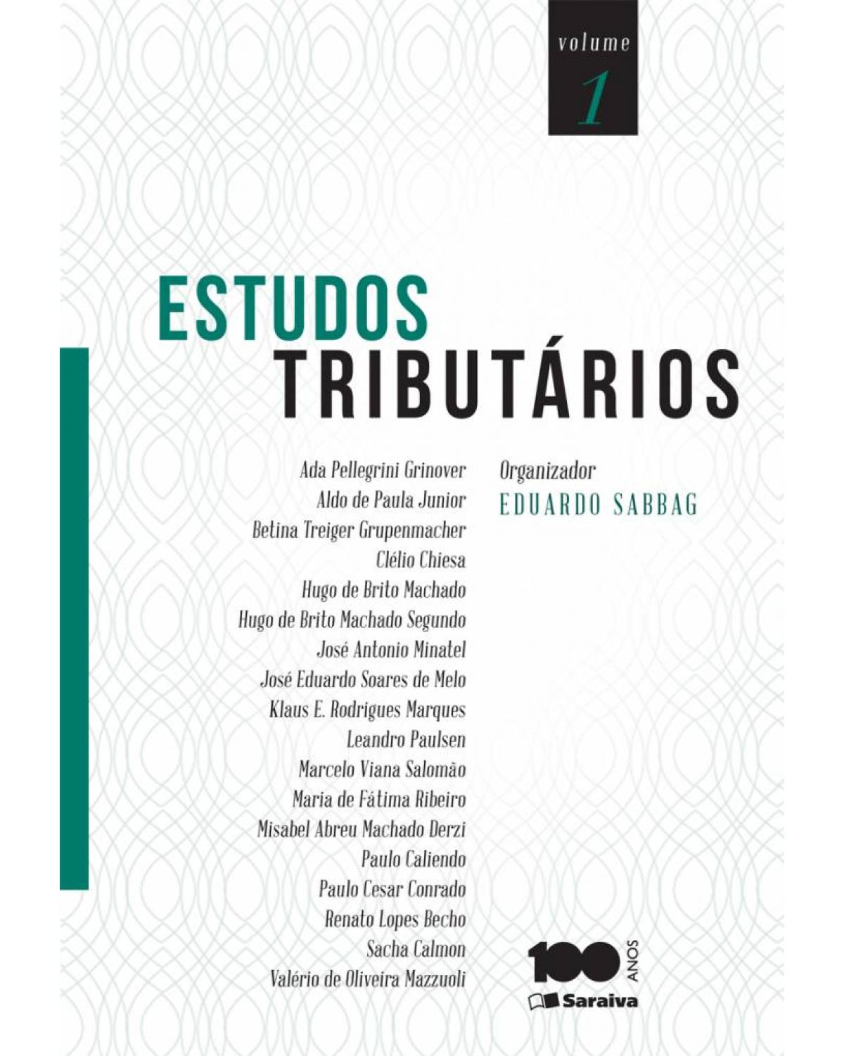 Estudos tributários - Volume 1:  - 1ª Edição | 2014