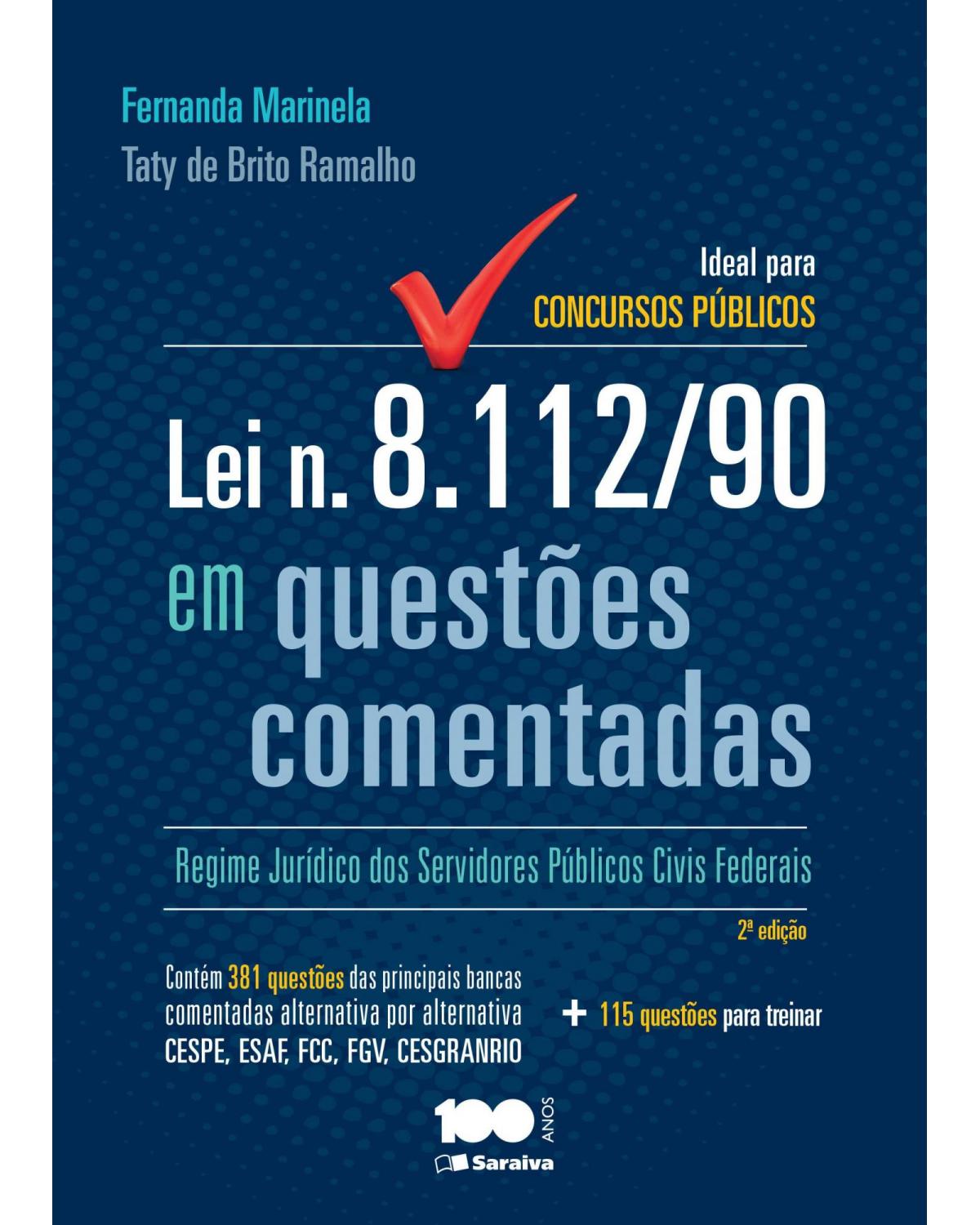 Lei n. 8112/90 em questões comentadas - regime jurídico dos servidores públicos civis federais - 2ª Edição | 2014