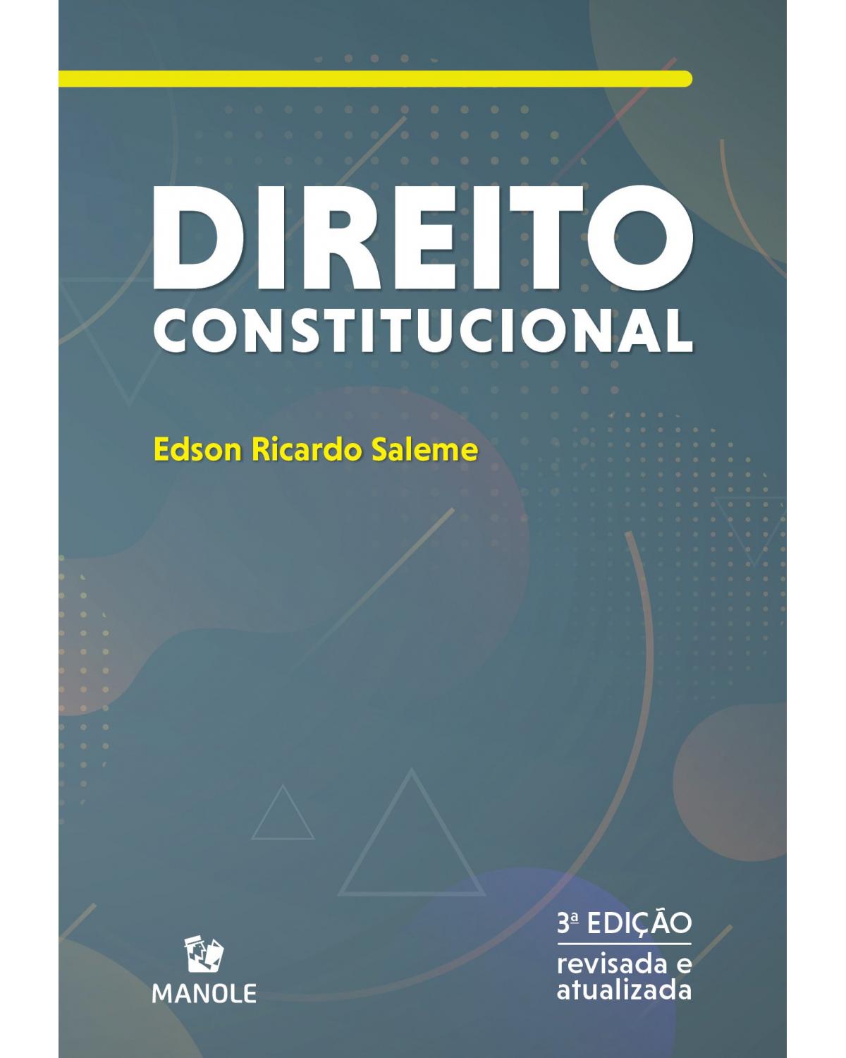 Direito constitucional - 3ª Edição | 2020