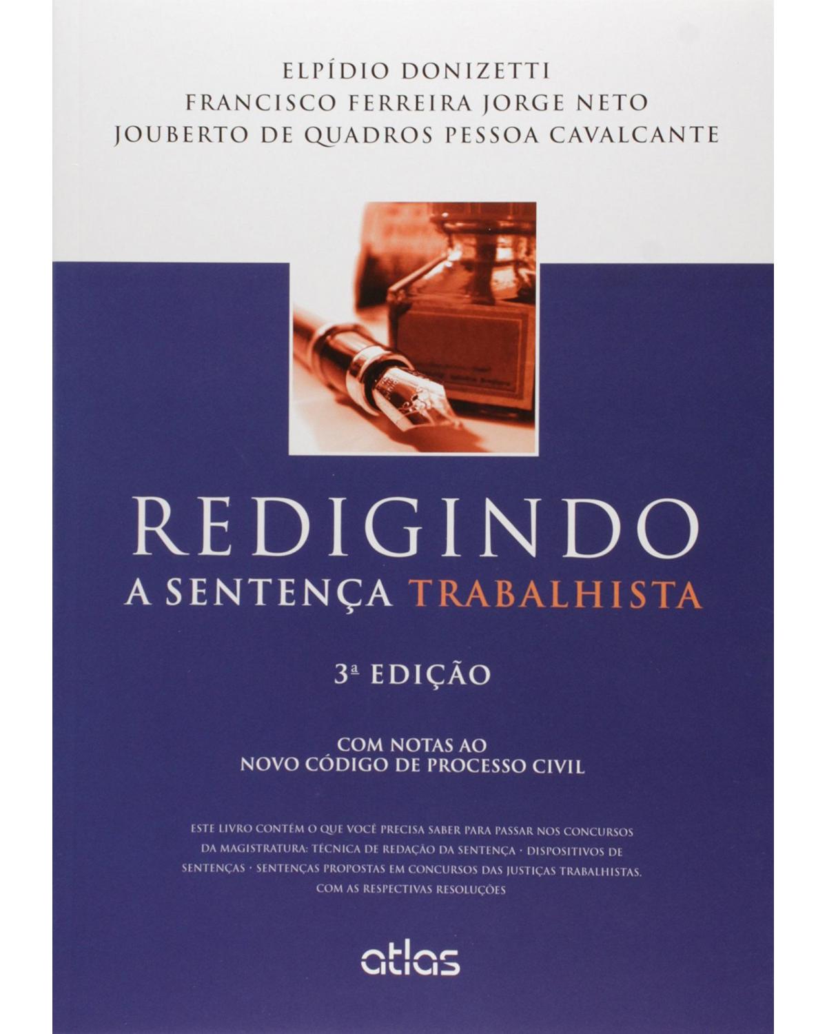 Redigindo a sentença trabalhista - 3ª Edição | 2015