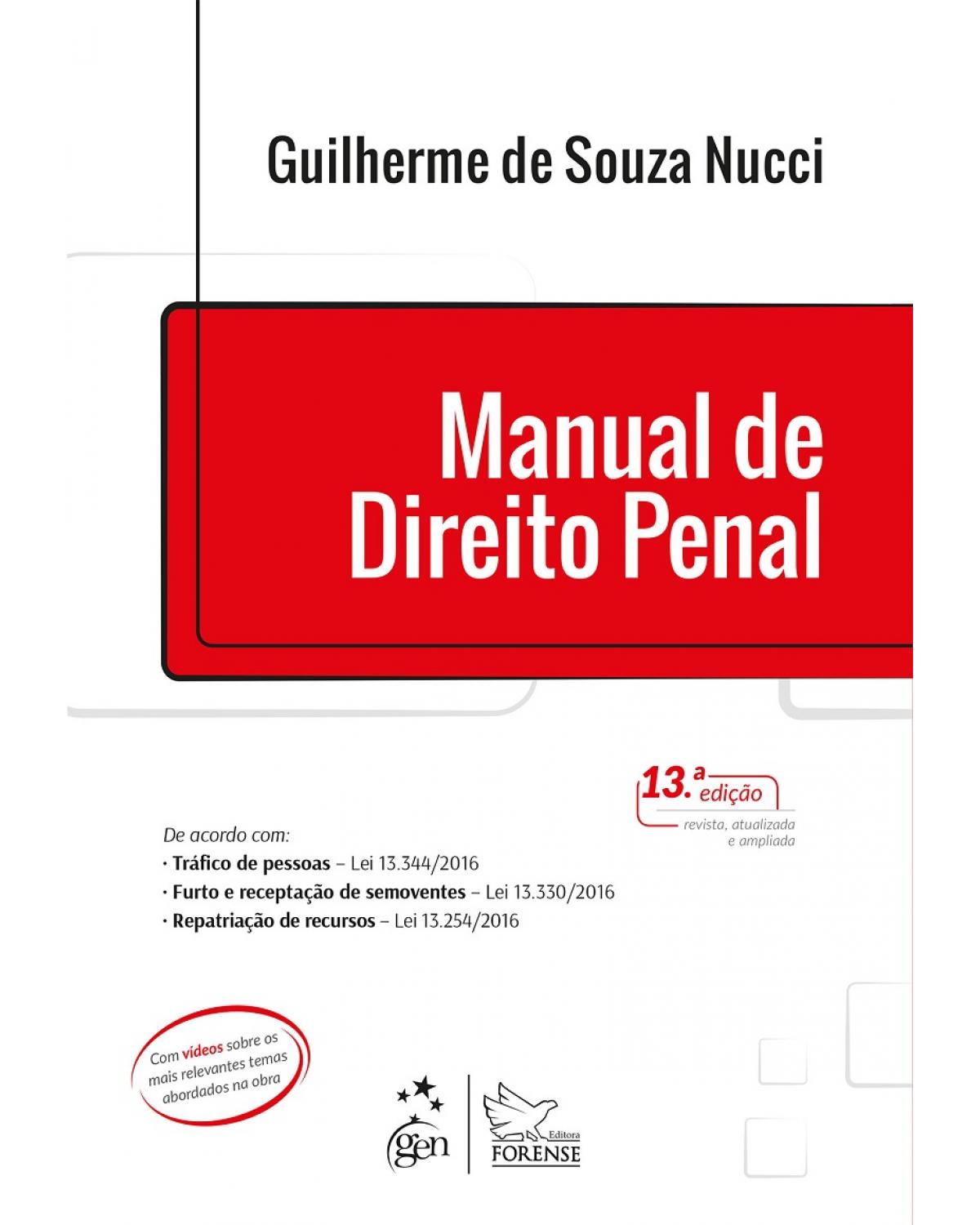 Manual de direito penal - 13ª Edição | 2017