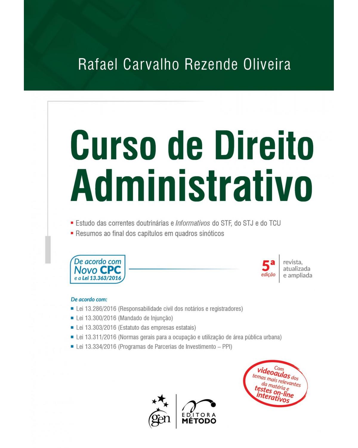 Curso de direito administrativo - 5ª Edição