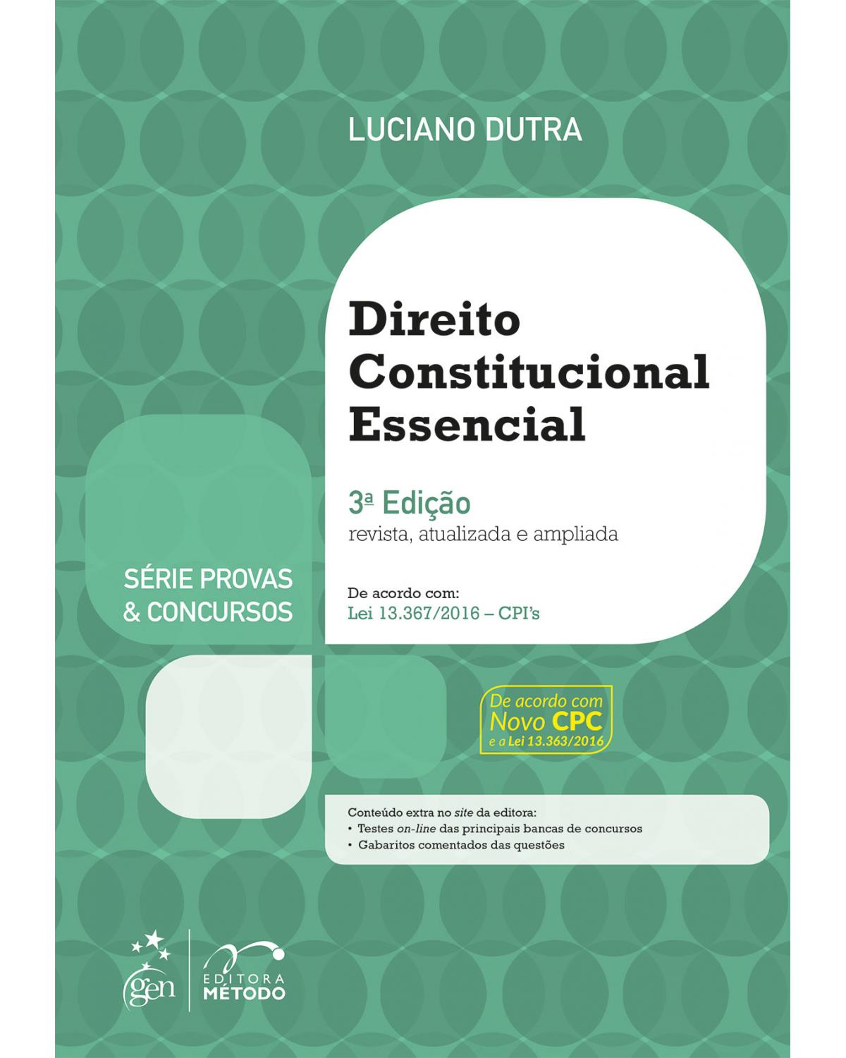 Direito constitucional essencial - 3ª Edição