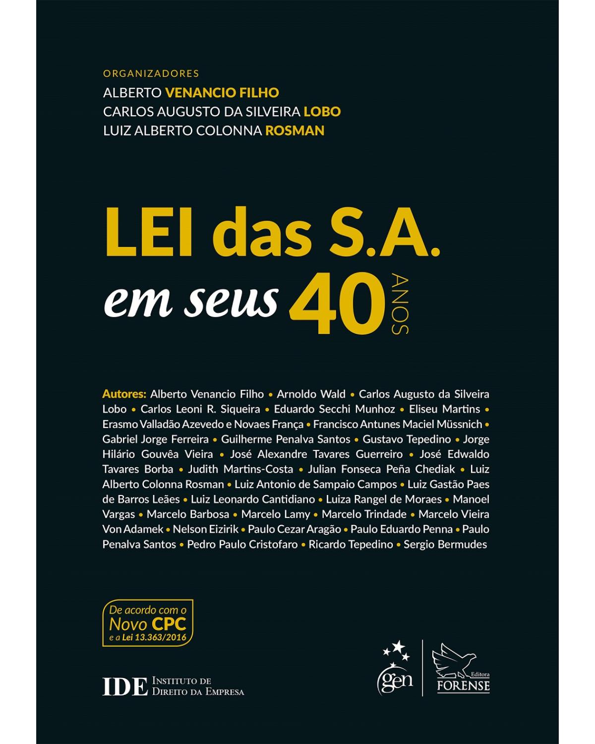 Lei das S.A. em seus 40 anos - 1ª Edição | 2017