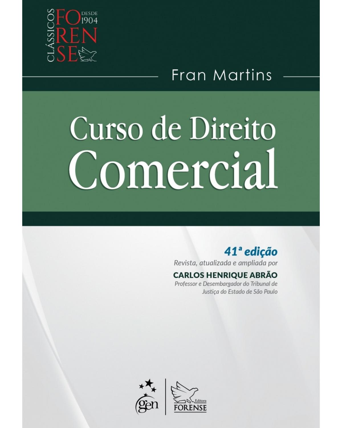 Curso de direito comercial - 41ª Edição