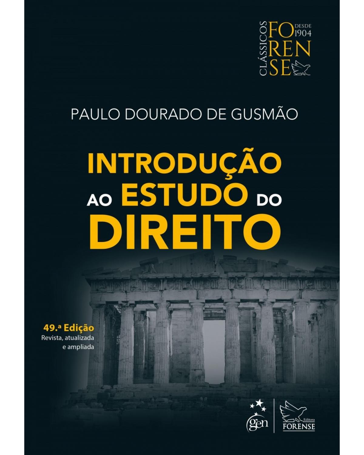 Introdução ao estudo do direito - 49ª Edição | 2018