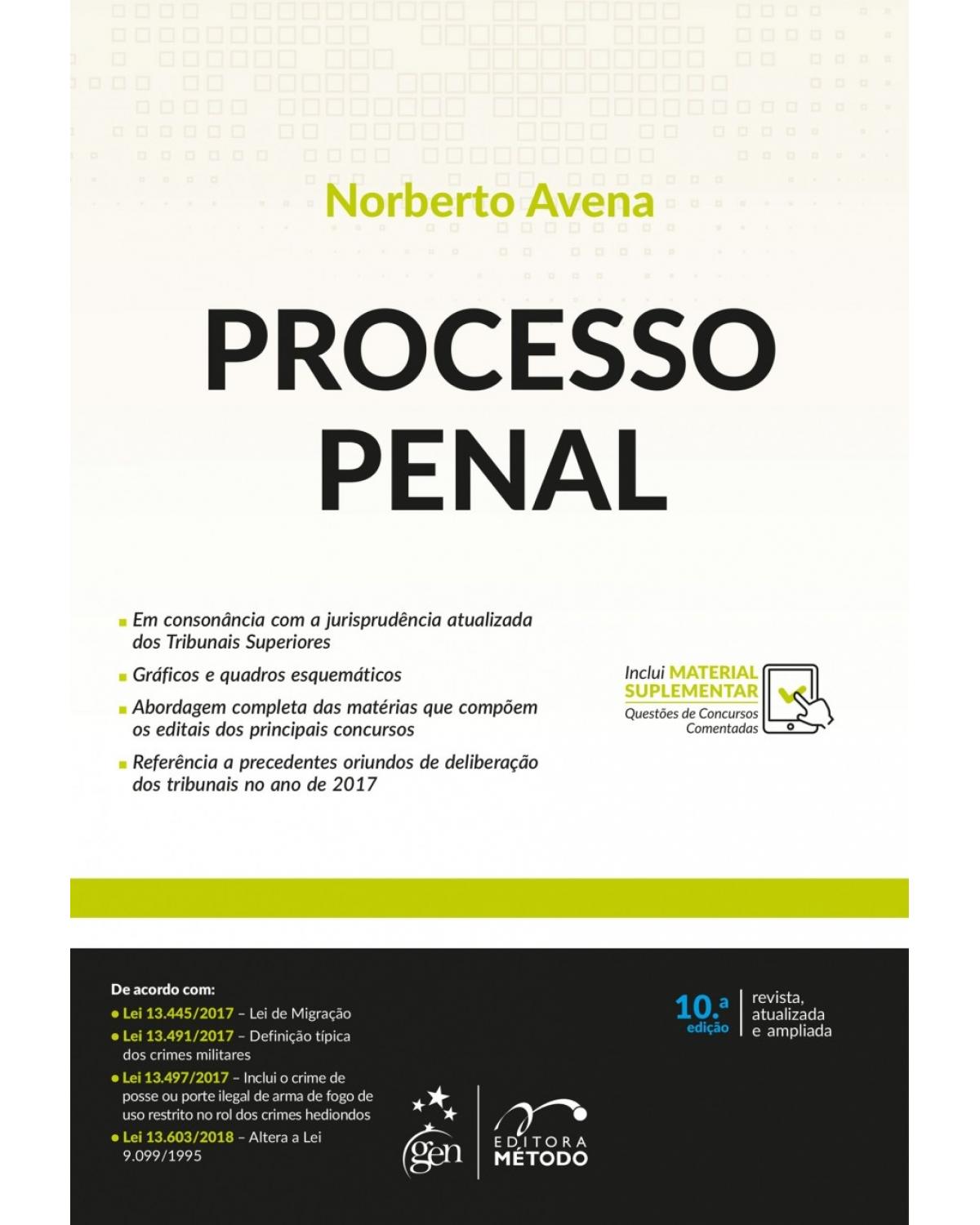 Processo penal - 10ª Edição