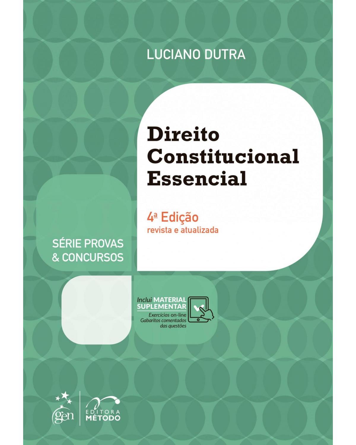 Direito constitucional essencial - 4ª Edição | 2018