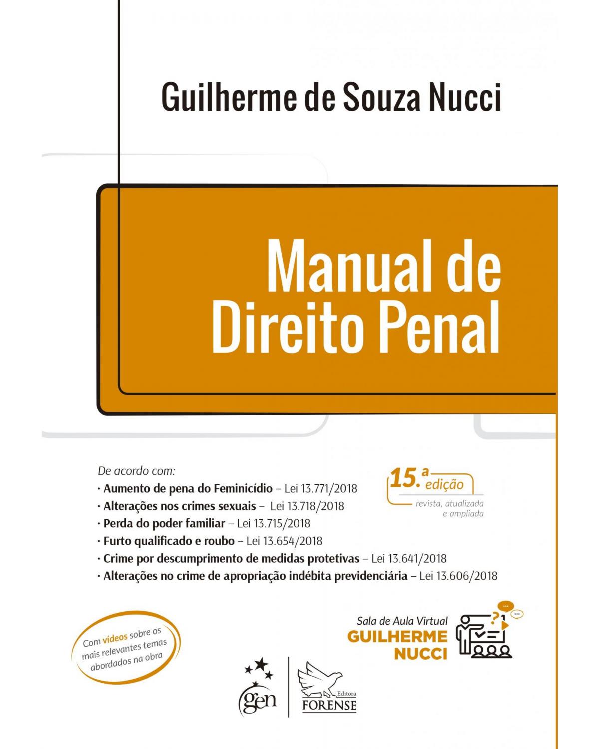 Manual de direito penal - 15ª Edição | 2019