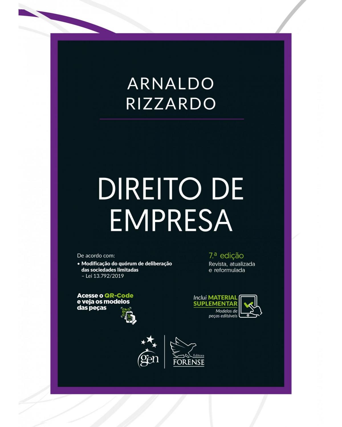 Direito de empresa - 7ª Edição | 2019